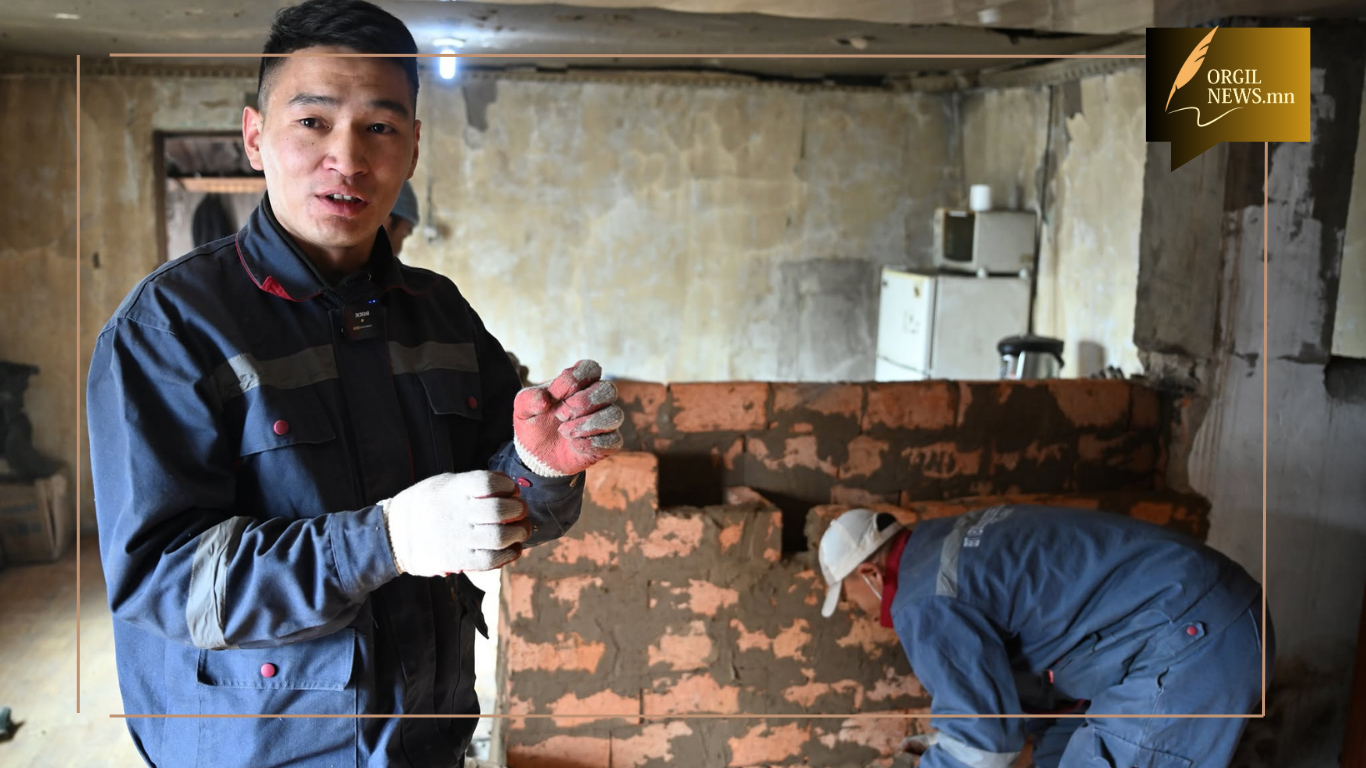 Түлш хэрэглэгчдэд үйлчлэх төв айлуудын янданг хөөлж, ханан пийшинг засварлаж байна